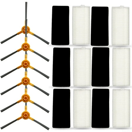 12Pcs Set Filters Side Brush For Tesvor X500 Robot Vacuum Cleaner Accessories 12Pcs Set Filters Side Brush For Tesvor X500 Robot Vacuum Cleaner Accessories